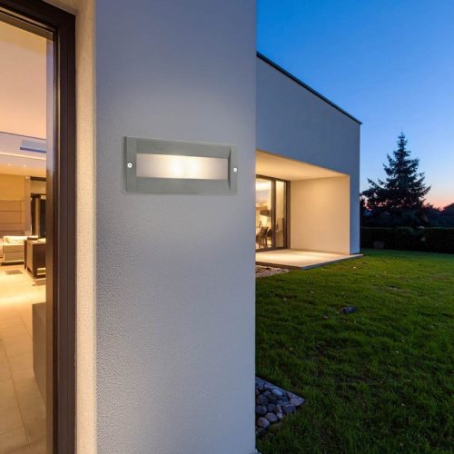 Kültéri Fali Lámpa E27-es foglalattal IP54 Szürke V3 - Optonica