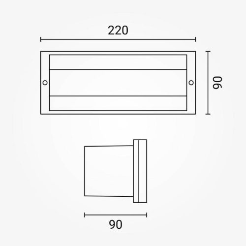 Kültéri Fali Lámpa E27-es foglalattal IP54 Szürke V3 - Optonica