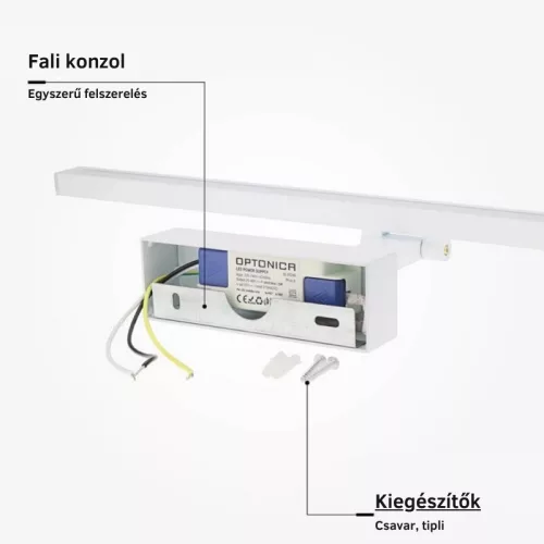 Fali tükörmegvilágító fürdőszoba lámpa 60cm 4000K 14W fehér