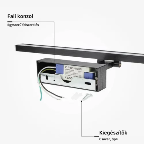 Fali tükörmegvilágító fürdőszoba lámpa 60cm 4000K 14W fehér