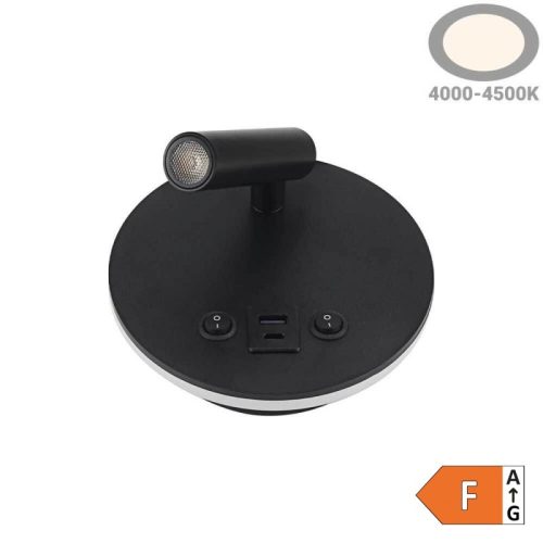 LED fali spotlámpa 8W – háttérvilágítással és kapcsolóval
