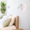 LED Fali Spotlámpa háttérvilágítással, 8W, 40°, kapcsolóval, 2xUSB porttal, fehér, természetes fehér fény