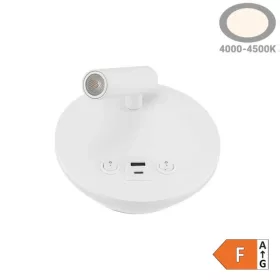   LED Fali Spotlámpa háttérvilágítással, 8W, 40°, kapcsolóval, 2xUSB porttal, fehér, természetes fehér fény