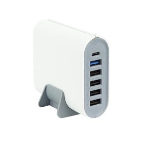   6 Portos Töltőállomás (USB-C/USB-A) – A Családi Töltő Központ