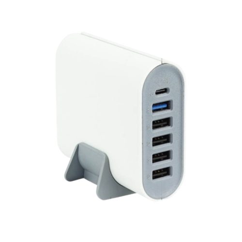 6 Portos Töltőállomás (USB-C/USB-A) – A Családi Töltő Központ