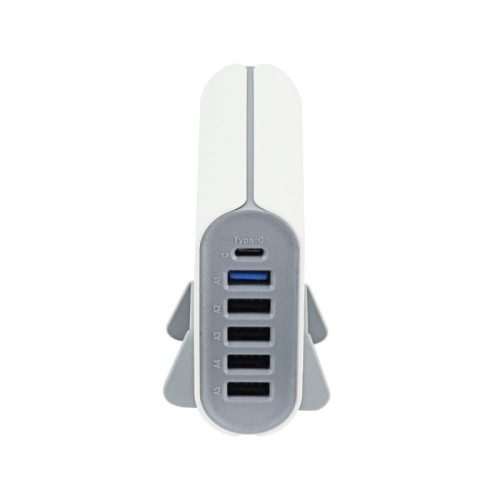 6 Portos Töltőállomás (USB-C/USB-A) – A Családi Töltő Központ