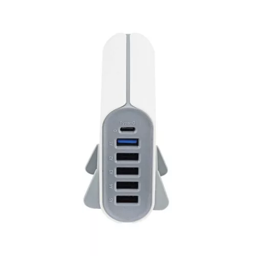 6 Portos Töltőállomás (USB-C/USB-A) – A Családi Töltő Központ