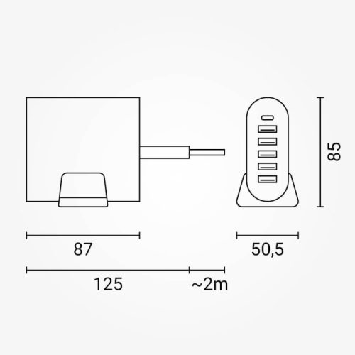 6 Portos Töltőállomás (USB-C/USB-A) – A Családi Töltő Központ