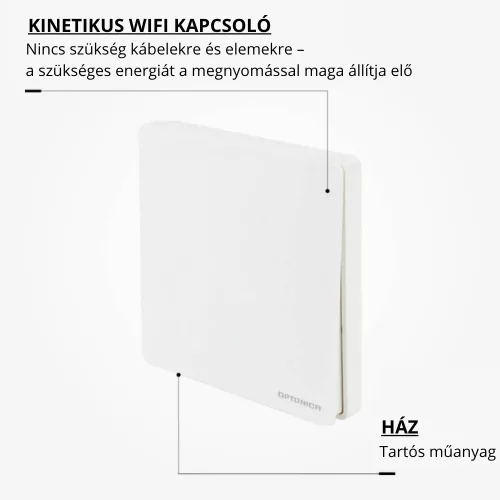 Optonica 7655 Tuya WiFi és 433 MHz RF vezeték nélküli dimmelhető okos fali kapcsoló szett 150W-os vezérlővel