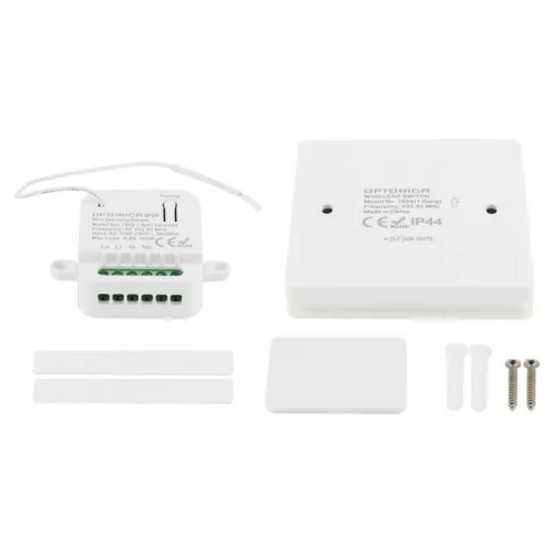 Optonica 7655 Tuya WiFi és 433 MHz RF vezeték nélküli dimmelhető okos fali kapcsoló szett 150W-os vezérlővel