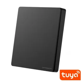 Optonica 7656 Tuya WiFi és 433 MHz RF vezeték nélküli dimmelhető okos fali kapcsoló szett 150W-os vezérlővel, fekete színben
