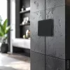 Optonica 7656 Tuya WiFi és 433 MHz RF vezeték nélküli dimmelhető okos fali kapcsoló szett 150W-os vezérlővel, fekete színben