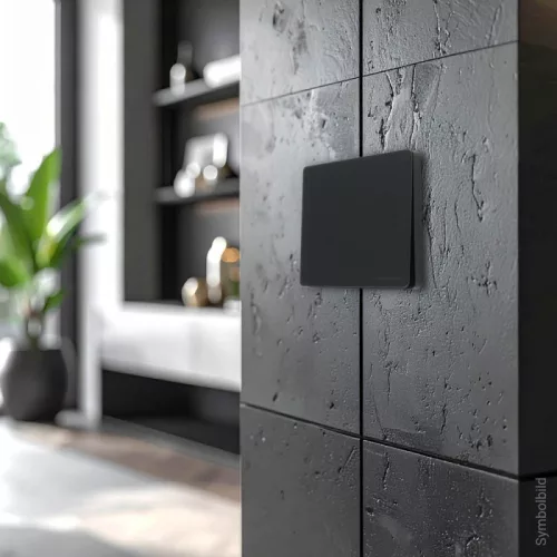 Optonica 7656 Tuya WiFi és 433 MHz RF vezeték nélküli dimmelhető okos fali kapcsoló szett 150W-os vezérlővel, fekete színben