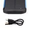 Napelemes power bank, 10000mAh, LED lámpával