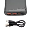 Power bank 10000mAh, LED kijelzővel Fekete