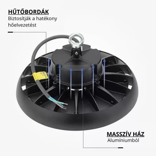 Prémium 100W LED UFO Csarnokvilágító – 15 000 lm, 6000K, 90°, IP65 Ipari Világítás
