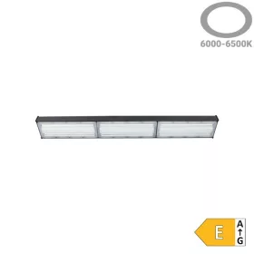 150W-os, lineáris, IP65 és IK08 védettségű LED ipari csarnokvilágító lámpatest, hideg fényű, nagy teljesítményű
