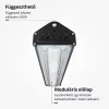 100W-os, lineáris, IP65 és IK08 védettségű LED ipari csarnokvilágító lámpatest, hideg fényű, legnagyobb teljesítményű