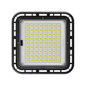 Fekete alumínium 50W LED csarnokvilágító ipari lámpa IP65 vízálló 3CCT választható színhőmérséklettel