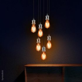 Vintage függőlámpa E27 Black Pearl 1,1 méter