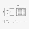 Napelemes utcai lámpa 40W 5200lm 6000K IP66
