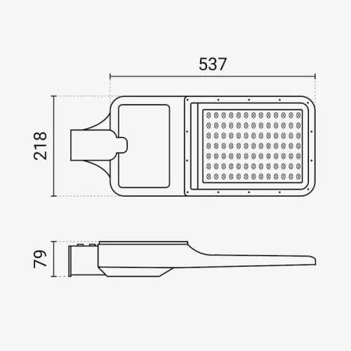 Napelemes utcai lámpa 40W 5200lm 6000K IP66