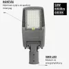 Optonica szürke 50W LED utcai lámpa állítható dőlésszöggel és NEMA szenzor foglalattal