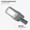 Optonica szürke 50W LED utcai lámpa állítható dőlésszöggel és NEMA szenzor foglalattal