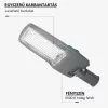 Optonica szürke 100W LED utcai lámpa állítható dőlésszöggel és NEMA szenzor foglalattal