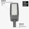 Optonica szürke 150W LED utcai lámpa állítható dőlésszöggel és NEMA szenzor foglalattal
