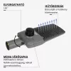 Optonica szürke 150W LED utcai lámpa állítható dőlésszöggel és NEMA szenzor foglalattal