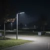 Optonica szürke 150W LED utcai lámpa állítható dőlésszöggel és NEMA szenzor foglalattal