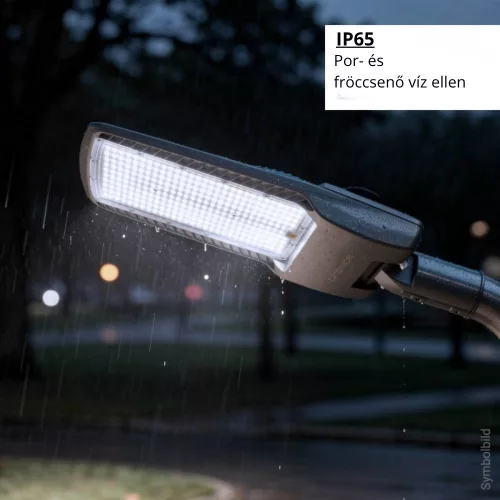 Optonica szürke 200W LED utcai lámpa állítható dőlésszöggel és NEMA szenzor foglalattal