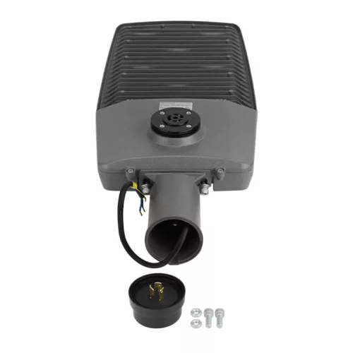 Optonica szürke 200W LED utcai lámpa állítható dőlésszöggel és NEMA szenzor foglalattal