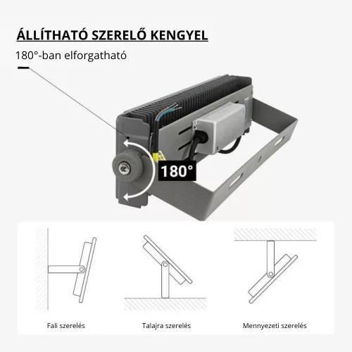 240W nagyteljesítményű ipari kültéri LED reflektor hideg fehér fénnyel