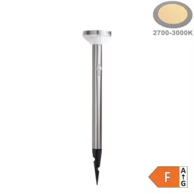   Leszúrható napelemes kerti lámpa PIR szenzor 2W INOX alumínium