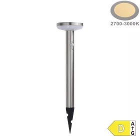   Leszúrható napelemes kerti lámpa PIR szenzor 4,4W INOX alumínium