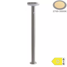   INOX alumínium napelemes kerti állólámpa 4,4W PIR szenzorral 80cm 