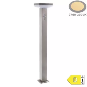   INOX alumínium napelemes kerti állólámpa 4,4W mozgásérzékelővel 80cm 