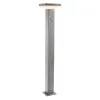 INOX alumínium napelemes kerti állólámpa 4,4W mozgásérzékelővel 80cm 