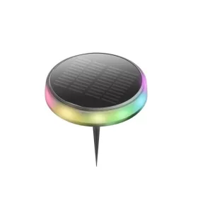  Optonica napelemes kerti talajlámpa RGB, leszúrható vagy falra szerelhető IP65