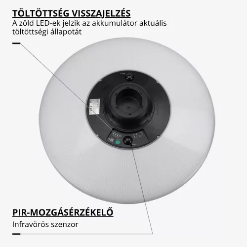 Mozgásérzékelős 2,6 méter magas napelemes oszloplámpa