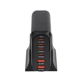 200W-os, 4 portos, újgenerációs asztali töltőállomás laptopok gyorstöltéséhez