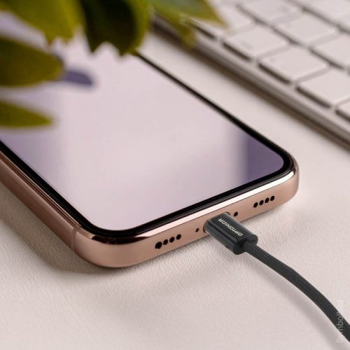Strapabíró, 1 méteres, fekete USB-C to USB-C gyorstöltő és adatkábel