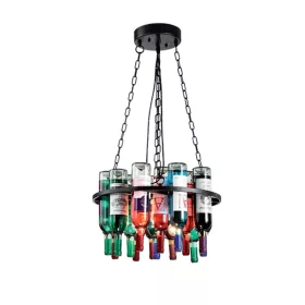 Üveg színes palack csillár függeszték 5xE27 600x400mm