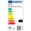 Avide 1200mm T5 LED bútorvilágító lámpa a tartozék hálózati kábellel és dugvillával, meleg fehér színhőmérsékletben.