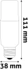 LED Bright Stick Izzó 9,5W E27 meleg fehér T37