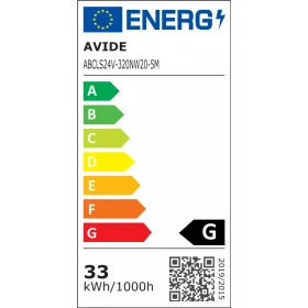   Avide COB LED szalag szett 5 méter 24V Természetes fehér IP20