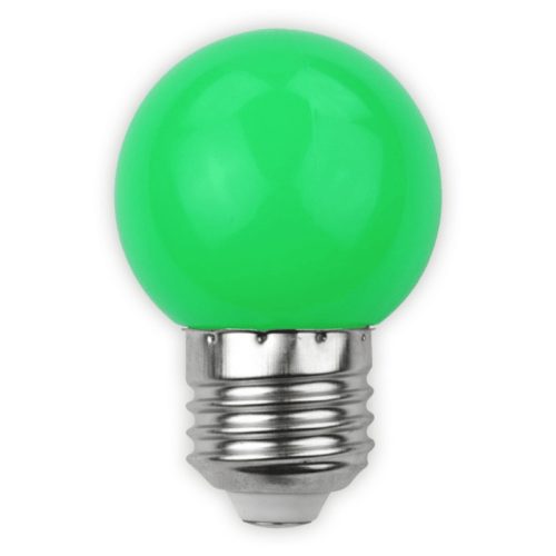 Élénk zöld színű, 1W-os E27 dekor LED izzó
