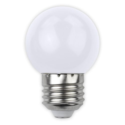 Fehér Dekor LED Izzó G45/E27, 1W – Parti és Hangulatfény